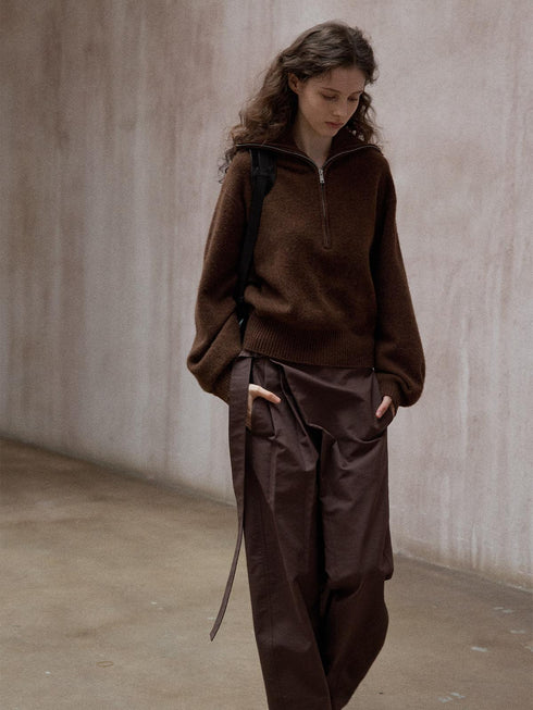 Veloria Wool Lapel Pullover